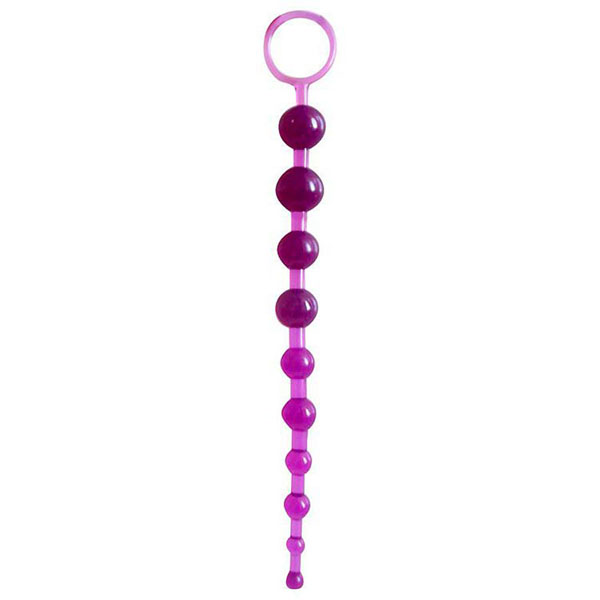 Фиолетовая анальная цепочка Anal stimulator - 26 см.