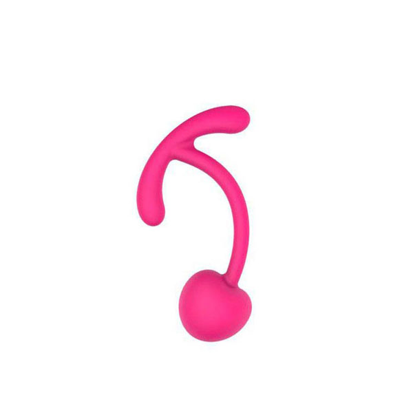 Розовый вагинальный шарик с ограничителем