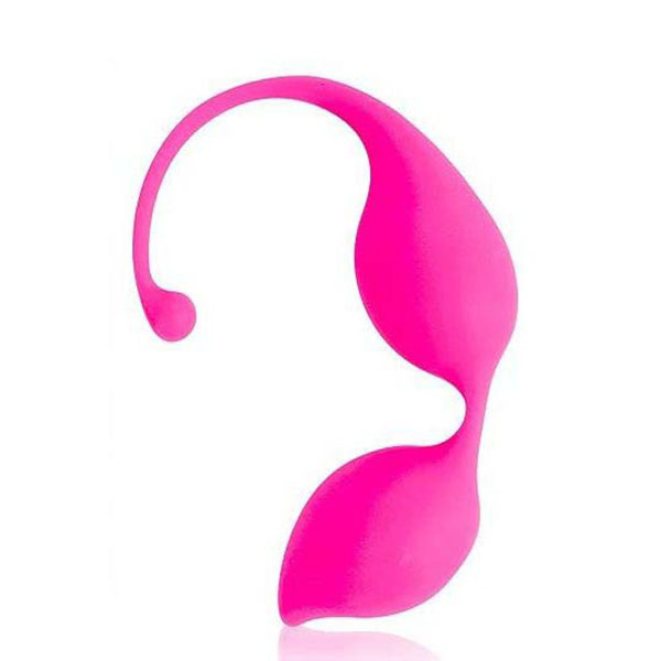 Миндалевидные вагинальные шарики розового цвета с хвостиком