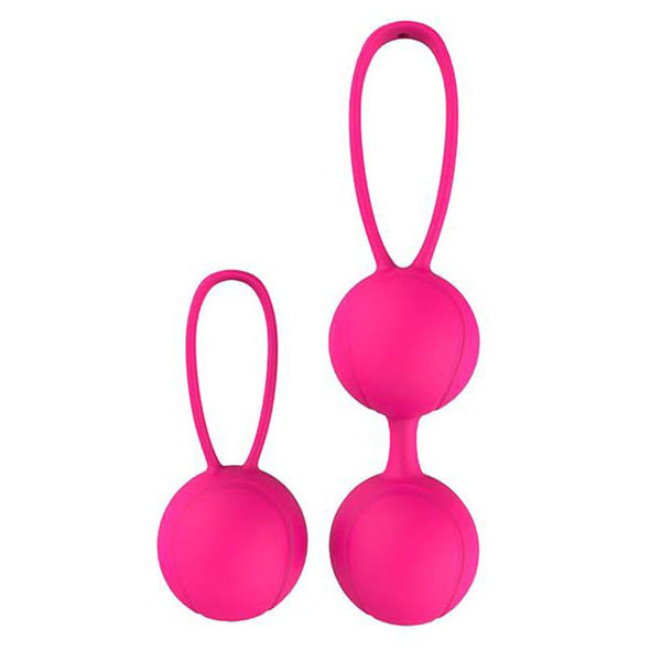 Набор розовых вагинальных шариков PLEASURE BALLS EGGS DUO BALL SET