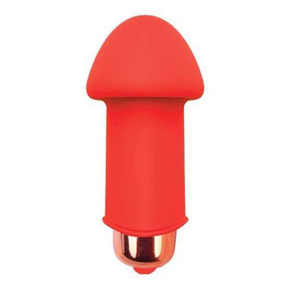 Красный силиконовый вибромассажер Sweet Toys - 5 см.