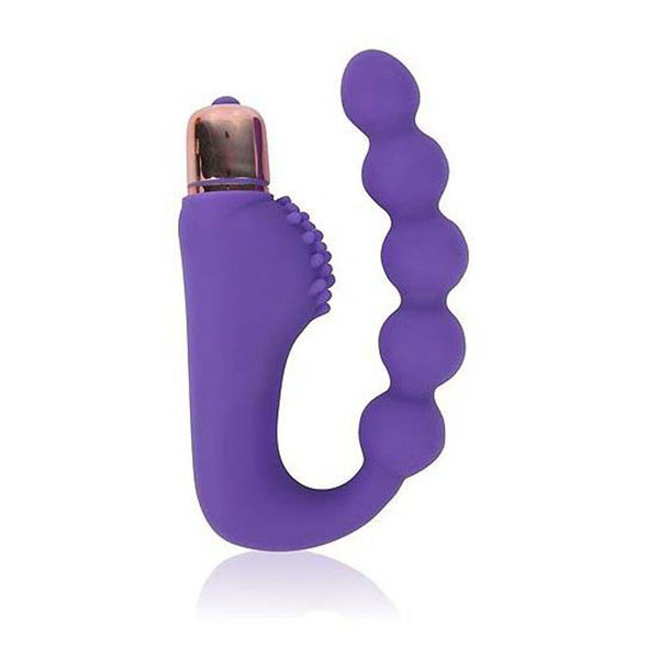 Фиолетовый фантазийный вибромассажер-елочка Cosmo