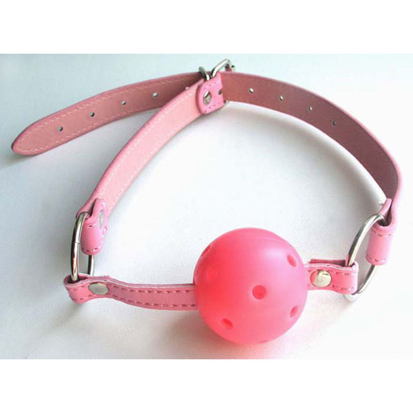 Розовый пластиковый кляп-шарик Ball Gag