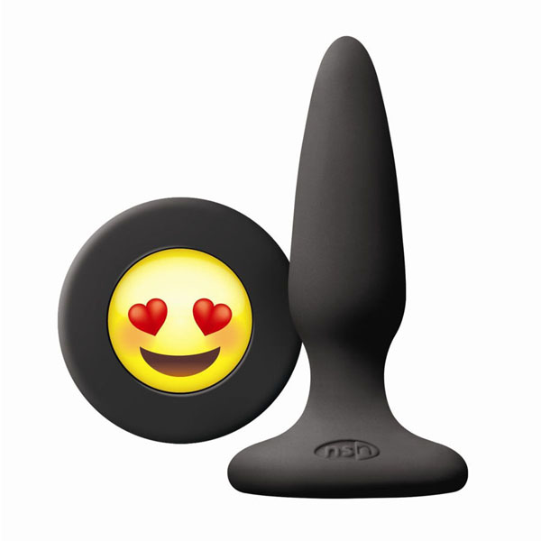 Черная силиконовая пробка Emoji Face ILY - 8,6 см.