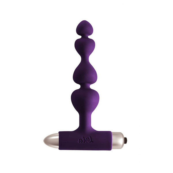 Фиолетовая анальная вибропробка-елочка New Edition Excellence - 15 см.