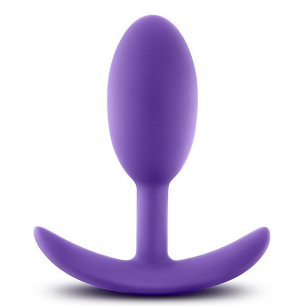 Фиолетовая анальная пробка Wearable Vibra Slim Plug Medium - 10,1 см. 