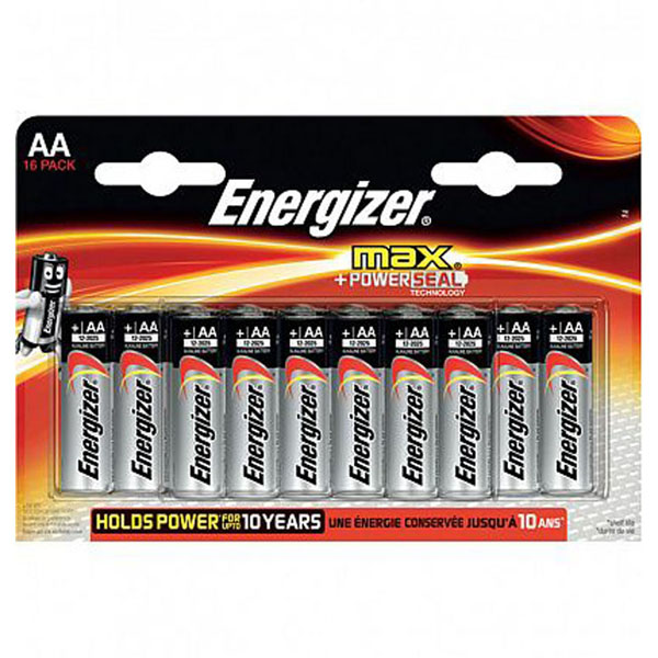 Батарейки Energizer MAX AA/LR6 1,5V - 16 шт.