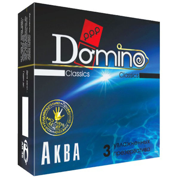 Презервативы Domino Аква - 3 шт.