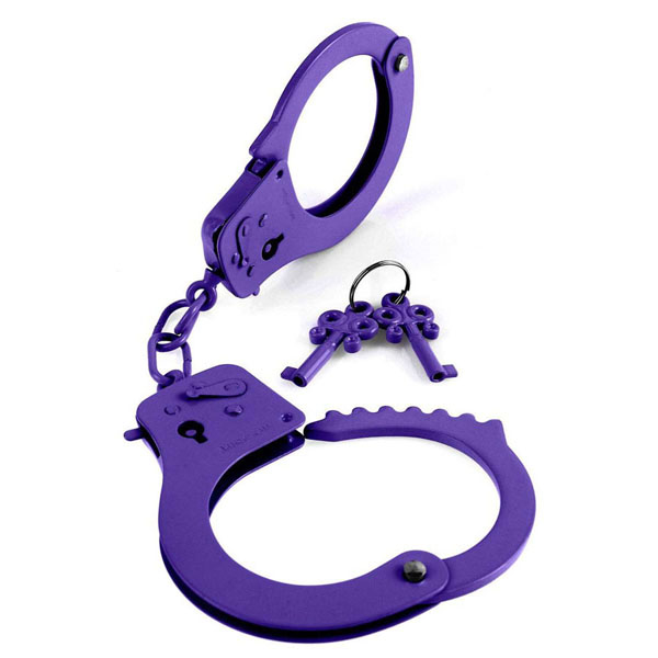 Металлические фиолетовые наручники