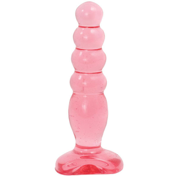 Розовая анальная пробка Crystal Jellies 5 Anal Delight - 14 см.