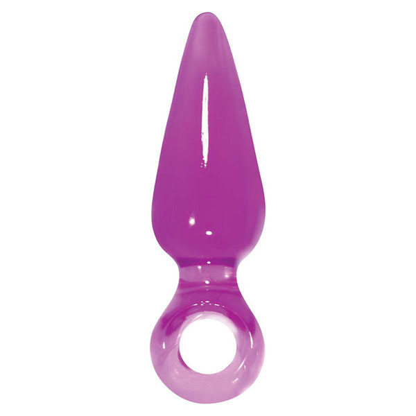 Фиолетовая средняя анальная пробка JOLIE с кольцом