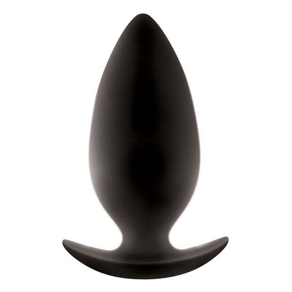 Большая чёрная анальная пробка Renegade Spades для ношения - 10,1 см.