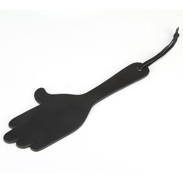 Черная шлепалка в виде руки Give Me Five Paddle - 34 см.