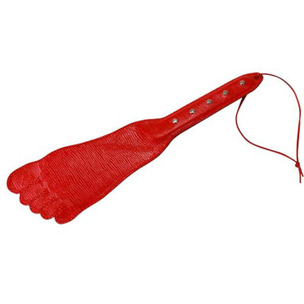 Красная хлопалка в форме ступни - 34,5 см.