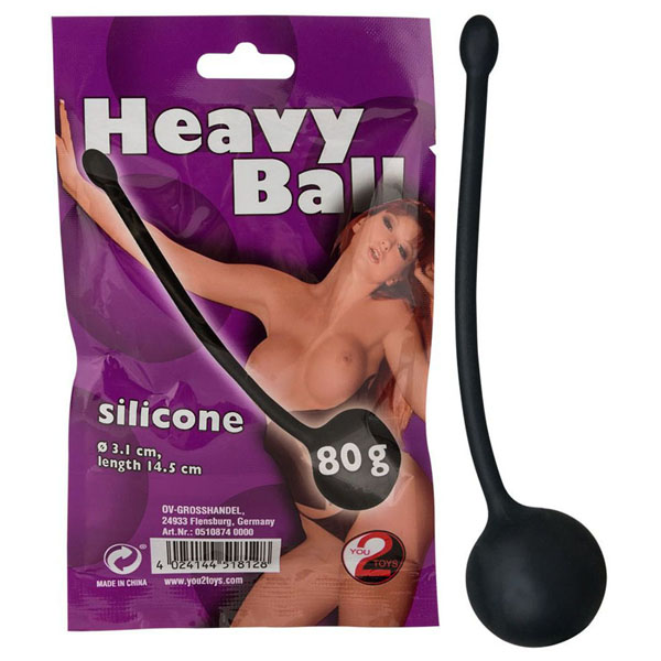 Чёрный вагинальный шарик Heavy Ball