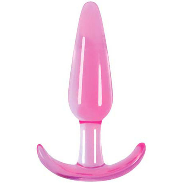 Гладкая розовая анальная пробка Jelly Rancher T-Plug Smooth - 10,9 см.