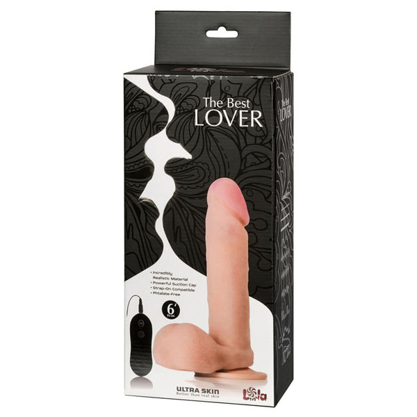 Реалистичный вибратор The Best Lover 6 с присоской - 20 см.