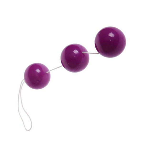 Фиолетовые вагинальные шарики на веревочке