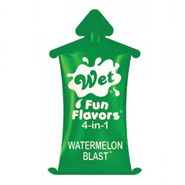 Разогревающий лубрикант Fun Flavors 4-in-1 Watermelon Blast с ароматом арбуза - 10 мл.