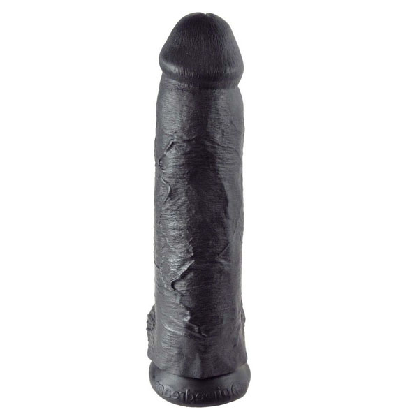 Чёрный фаллоимитатор-гигант 12 Cock with Balls - 30,5 см.