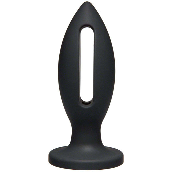 Чёрная анальная пробка Kink Wet Works Lube Luge Premium Silicone Plug 5 - 12,7 см.