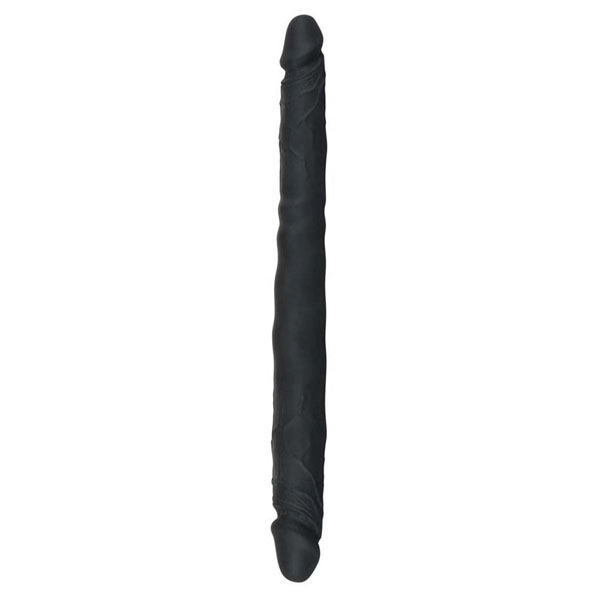 Чёрный двусторонний фаллоимитатор Double Dong Black - 40 см.