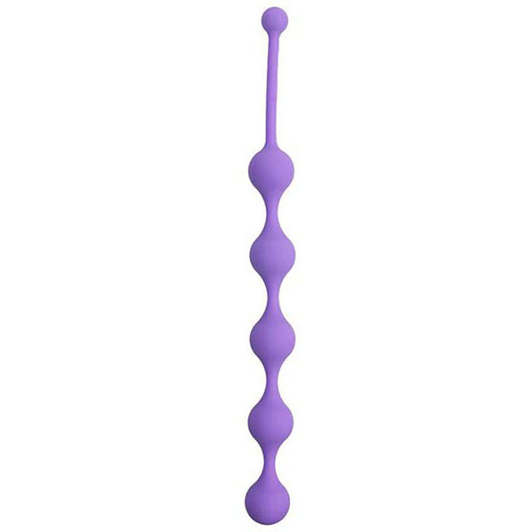 Фиолетовая анальная цепочка SEE YOU FIVE BEADS ANAL - 28,1 см.