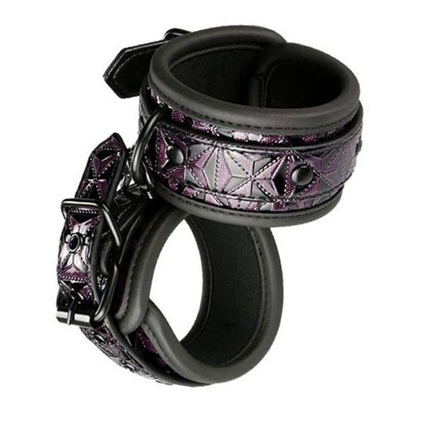 Фиолетово-чёрные наручники BLAZE HANDCUFF PURPLE