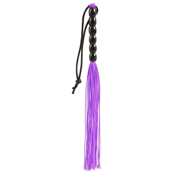 Фиолетовая мини-плеть из резины Rubber Mini Whip - 22 см.
