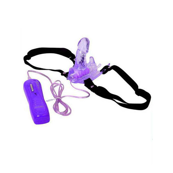 Фиолетовый клиторальный стимулятор-бабочка с 7 режимами вибрации