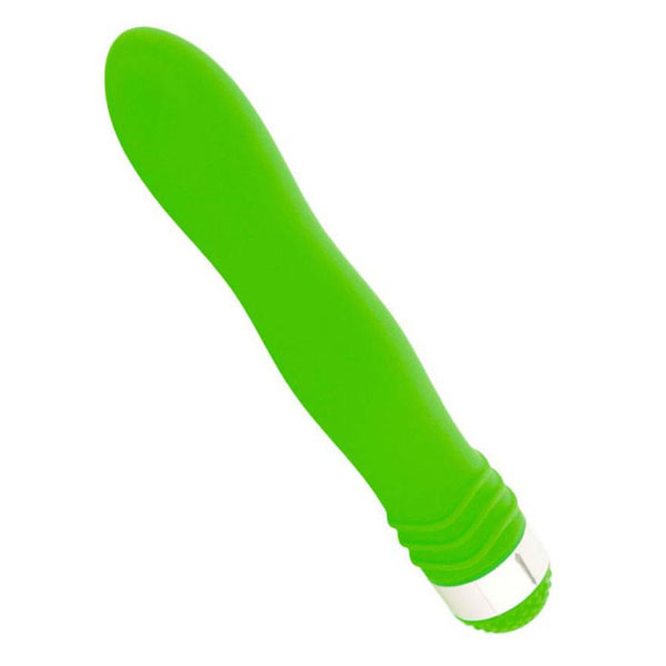 Зеленый водонепроницаемый вибратор - 18 см.