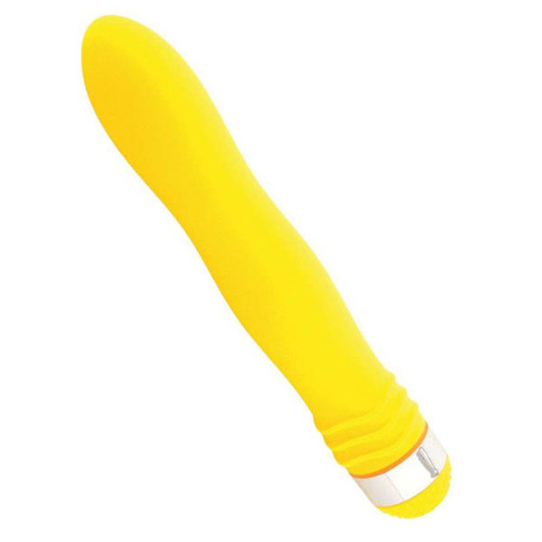 Желтый водонепроницаемый вибратор - 18 см.