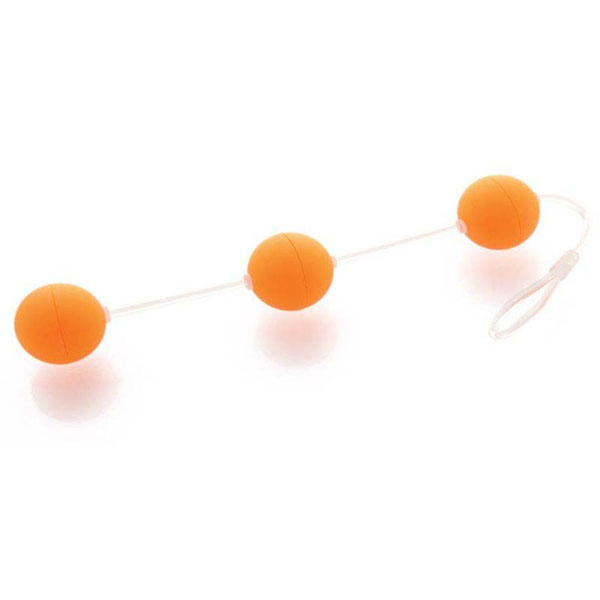 Анальная цепочка из 3 оранжевых шариков
