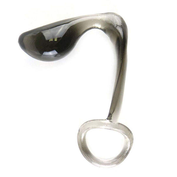 Дымчатое эрекционное кольцо с анальной пробкой