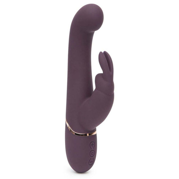 Фиолетовый вибратор Come to Bed Rechargeable Slimline G-Spot Rabbit Vibrator - 22,2 см.