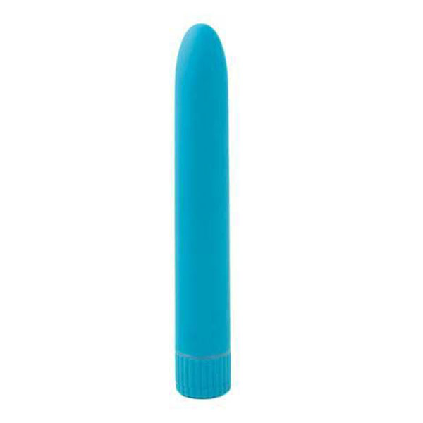 Голубой вибромассажер Climax Smooth 7 Vibe - 17,8 см.
