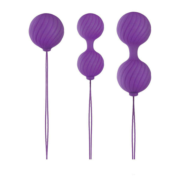 Набор фиолетовых вагинальных шариков Luxe O Weighted Kegel Balls