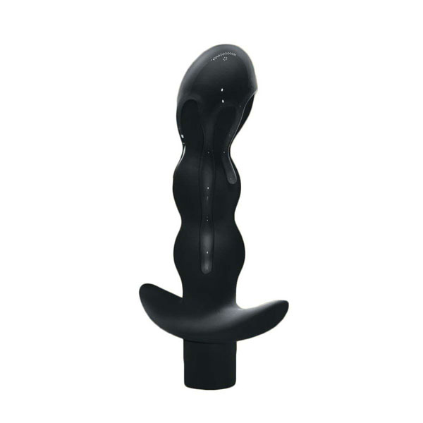 Чёрный анальный вибромассажёр Naughty - 14,5 см.