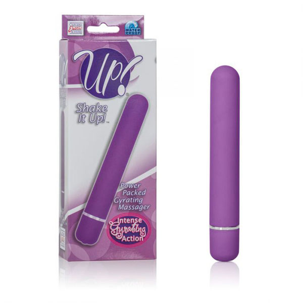 Фиолетовый вибратор Shake it Up! Power Packed Gyrating Massager - 17,7 см.