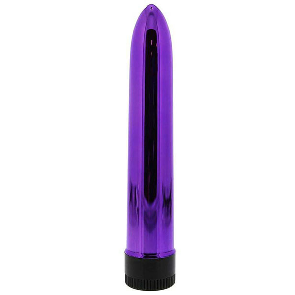 Фиолетовый классический вибратор KRYPTON STIX 7 MASSAGER - 17,8 см.