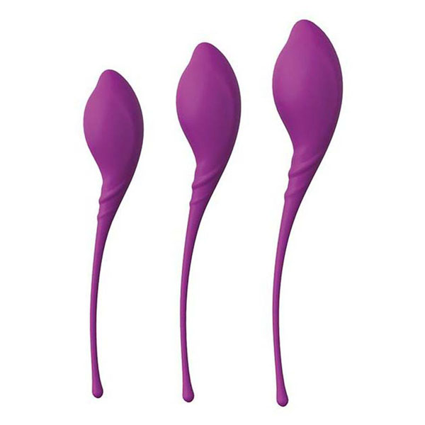 Набор из 3 фиолетовых вагинальных шариков PLEASURE BALLS EGGS KEGEL EXERCISE SET