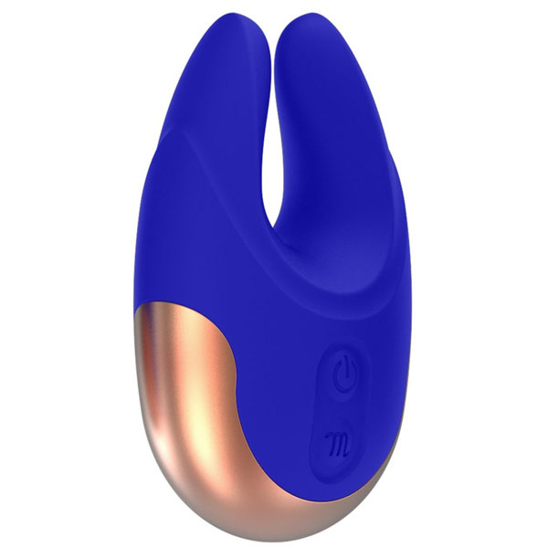 Синий клиторальный стимулятор Lavish - 8,9 см.