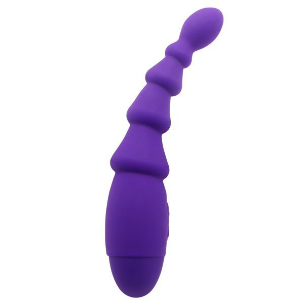 Фиолетовый анальный вибростимулятор Evil Teaser - 19 см.
