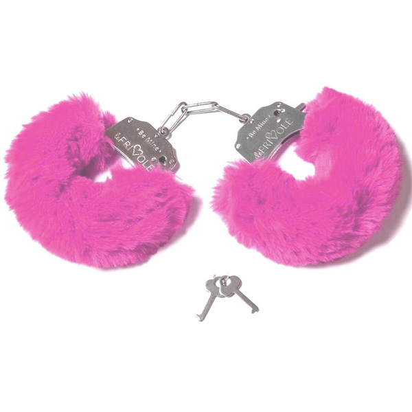 Шикарные наручники с пушистым розовым мехом
