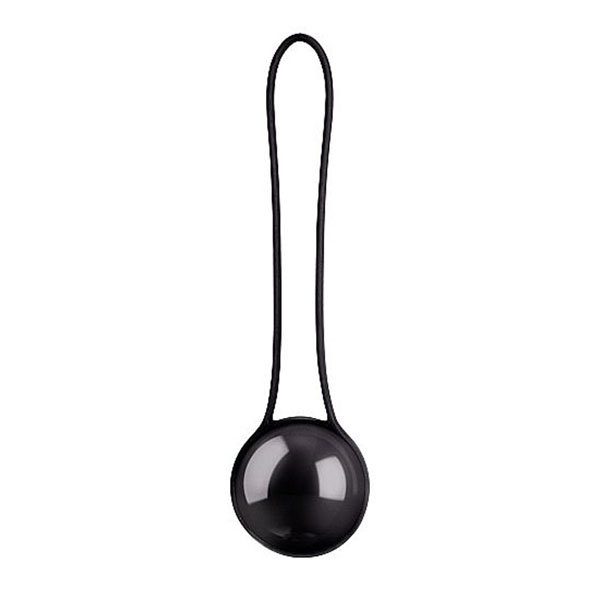 Черный вагинальный шарик Pleasure Ball Deluxe