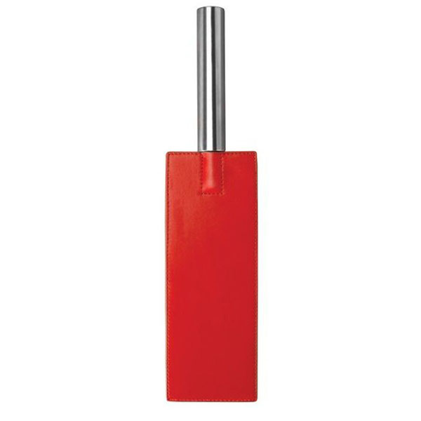 Красная прямоугольная шлёпалка Leather Paddle - 35 см.